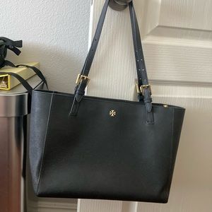 Tory Burch Emerson Saffiano Leather Buckle Tote